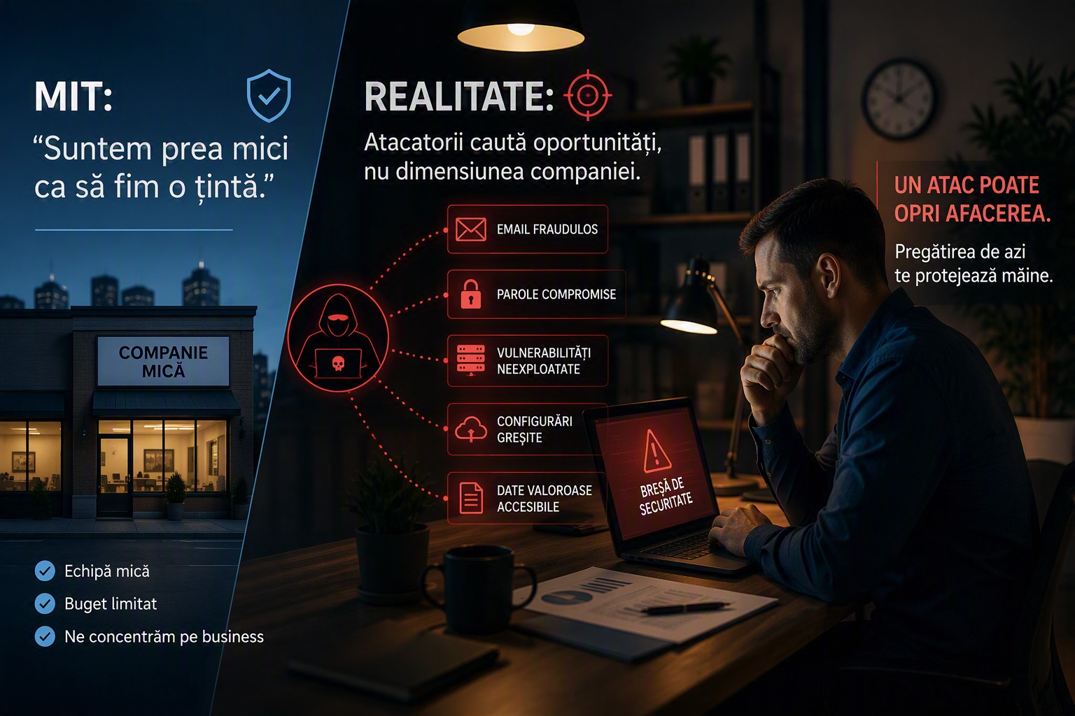 „Suntem prea mici ca să fim o țintă.” Unul dintre cele mai periculoase mituri din cybersecurity